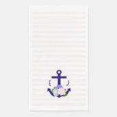 Nautical Floral Stripes Wedding Serviette (Vorderseite)