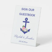 Nautical Floral Summer Wedding Sockelschild (Vorderseite)