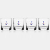 Nautical Floral Summer Wedding Whiskyglas (Vorderseite)