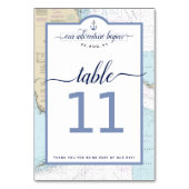 #Nautical #Florida #Wedding Tischnummer (Rückseite)