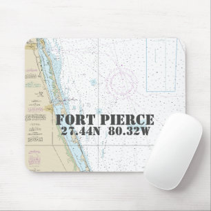Nautical Fort Pierce Florida Latitude Länge Mousepad