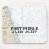 Nautical Fort Pierce Florida Latitude Länge Mousepad (Vorne)