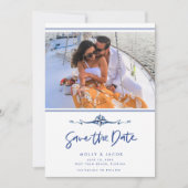 Nautical Foto Beach Wedding Save The Date (Vorderseite)