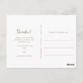 Nautical Foto Beach Wedding Vielen Dank Postkarte (Rückseite)