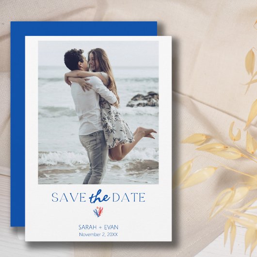 Nautical Foto Lobster Save the Date Einladung