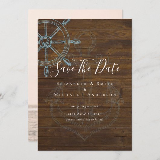 Nautical FOTO Rett Dates Modernes Ocean Beach Sea (Vorne/Hinten)