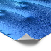 Nautical Fraktal Wave Künstlerisch Beach House Wal Poster (Ecke)