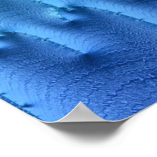 Nautical Fraktal Wave Künstlerisch Beach House Wal Poster (Ecke)