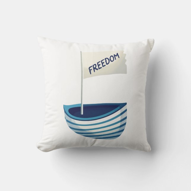 Nautical Freedom Boat Kissen (Vorderseite)