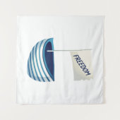 Nautical Freedom Boat Wandteppich (Vorderseite (Horizontal))