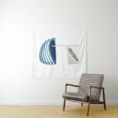 Nautical Freedom Boat Wandteppich (Beispiel (Horizontal))