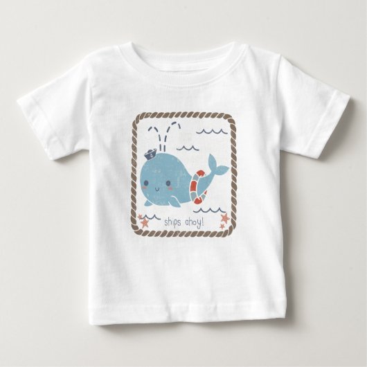 Nautical Friends - Whale Baby T-shirt (Vorderseite)