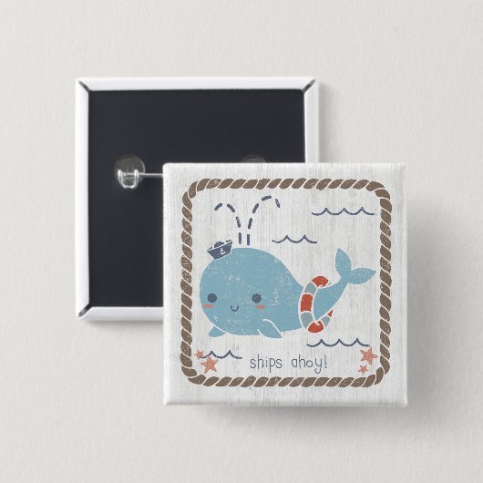 Nautical Friends - Whale Button (Vorne & Hinten)