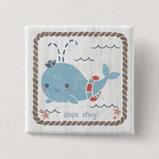 Nautical Friends - Whale Button (Vorderseite)