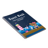 Nautical Girl Bear Pink Baby Shooting Gästebuch Notizblock (Rechte Seite)