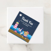 Nautical Girl Monkey Pink Baby Dusche Danke Geschenkanhänger (Beispiel)