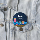 Nautical Girl Monkey Pink und Navy Daddy zu sein Button (Beispiel)