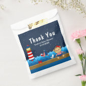 Nautical Girl Monkey Red Baby Dusche Vielen Dank Geschenktütchen (Versiegelt)