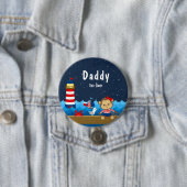 Nautical Girl Monkey Red und Navy Daddy zu sein Button (Beispiel)