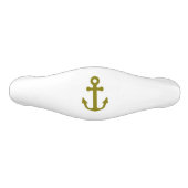 Nautical Gold Anchor Keramik Schubladengriff (Vorderseite)