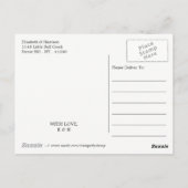 Nautical Gold Anchor, Navy & Gold Vielen Dank Postkarte (Rückseite)