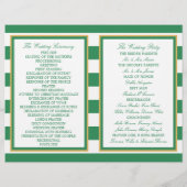 Nautical Gold Anchor, Sea Green Wedding Program (Rückseite)