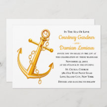 Nautical Gold Anchor Wedding Beach Summer