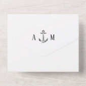 Nautical Gold Beach in einer Einladung (Rückseite)