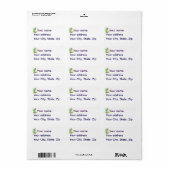 Nautical gold boat/ship anchor/seaweed image  adressaufkleber (Vorne)