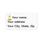 Nautical gold sailboat/ship/vessel silhouette adressaufkleber (Vorne)