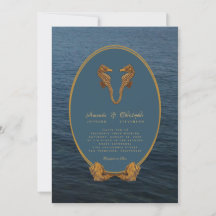 Nautical Gold Seepferd Dance Beach Wedding