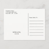 Nautical Gold Wheel, Black & Gold Save the Date Ankündigungspostkarte (Rückseite)