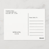 Nautical Gold Wheel, Black/Gold Wedding Vielen Dan Postkarte (Rückseite)