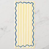 Nautical Graduation Party Menu Card | Blue Coastal Menükarte (Rückseite)
