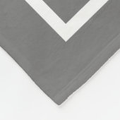 Nautical Grau & Weiß Anker & Nachname Fleecedecke (Ecke)