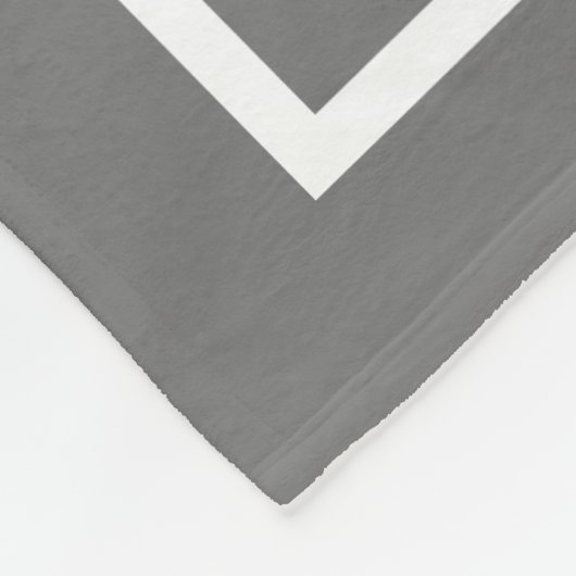 Nautical Grau & Weiß Anker & Nachname Fleecedecke (Ecke)