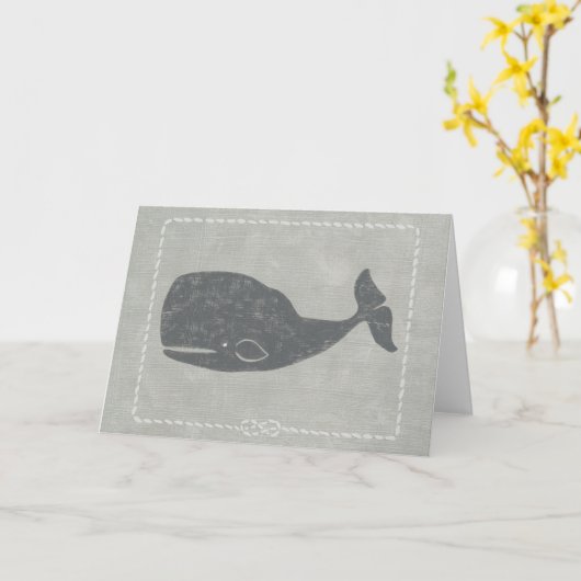 Nautical Gray Whale Karte (Gelbe Blume)