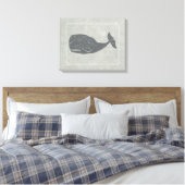 Nautical Gray Whale Leinwanddruck (Insitu (Schlafzimmer))
