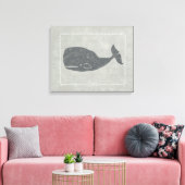 Nautical Gray Whale Leinwanddruck (Insitu (Wohnzimmer))