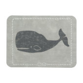 Nautical Gray Whale Magnet (Horizontal)
