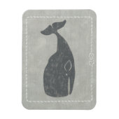 Nautical Gray Whale Magnet (Vertikal)