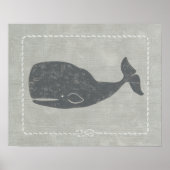 Nautical Gray Whale Poster (Vorne)