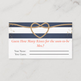 Nautical Guess Wie viele Küsse für die Frau. Begleitkarte