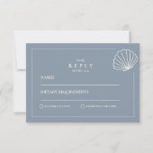 Nautical Hand Drawn Wedding RSVP Karte (Vorderseite)