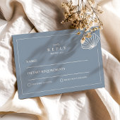 Nautical Hand Drawn Wedding RSVP Karte