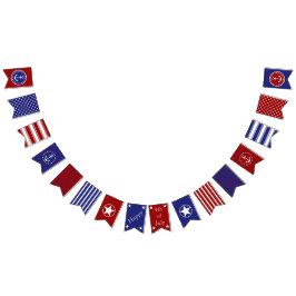 Nautical Happy 4. Juli Wimpelkette