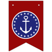 Nautical Happy 4. Juli Wimpelkette (Erste Fahne)