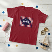 Nautical Happy Birthday Kids T-Shirt – Navy & Red 