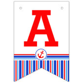 Nautical Happy Birthday Kinder altern bunte Wimpelkette (Zweite Fahne)