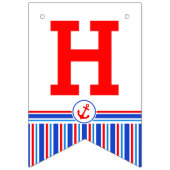 Nautical Happy Birthday Kinder altern bunte Wimpelkette (Erste Fahne)